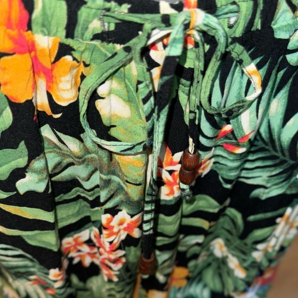 Christian Siriano Vibrant Tropical Print Palazzo Wide-Leg Pants Size Small - Picture 3 of 10
